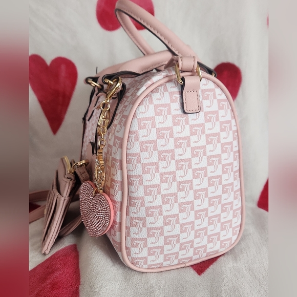 SOLD JUICY COUTURE J Geo Diamond Satchel & Card Case - Picture 6 of 12